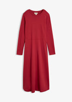 Women's Heavyweight Cotton Midi Dress in Cherry, view 1