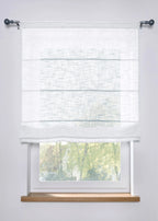 Textured Roman Blind in White, view 1