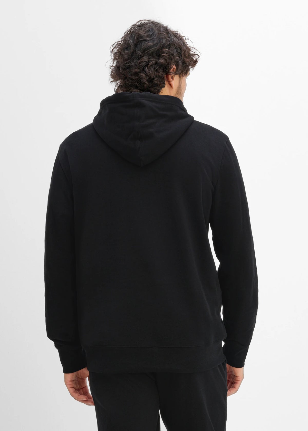 Men's Printed Hoodie in Black Print, view 3