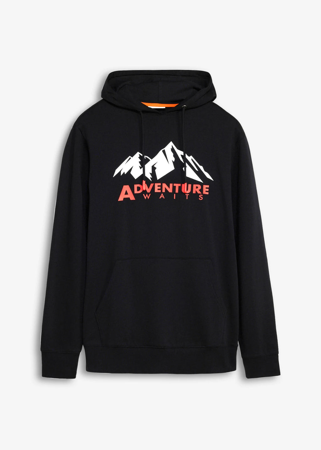 Men's Printed Hoodie in Black Print, view 1