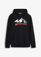 Men's Printed Hoodie in Black Print, view 1