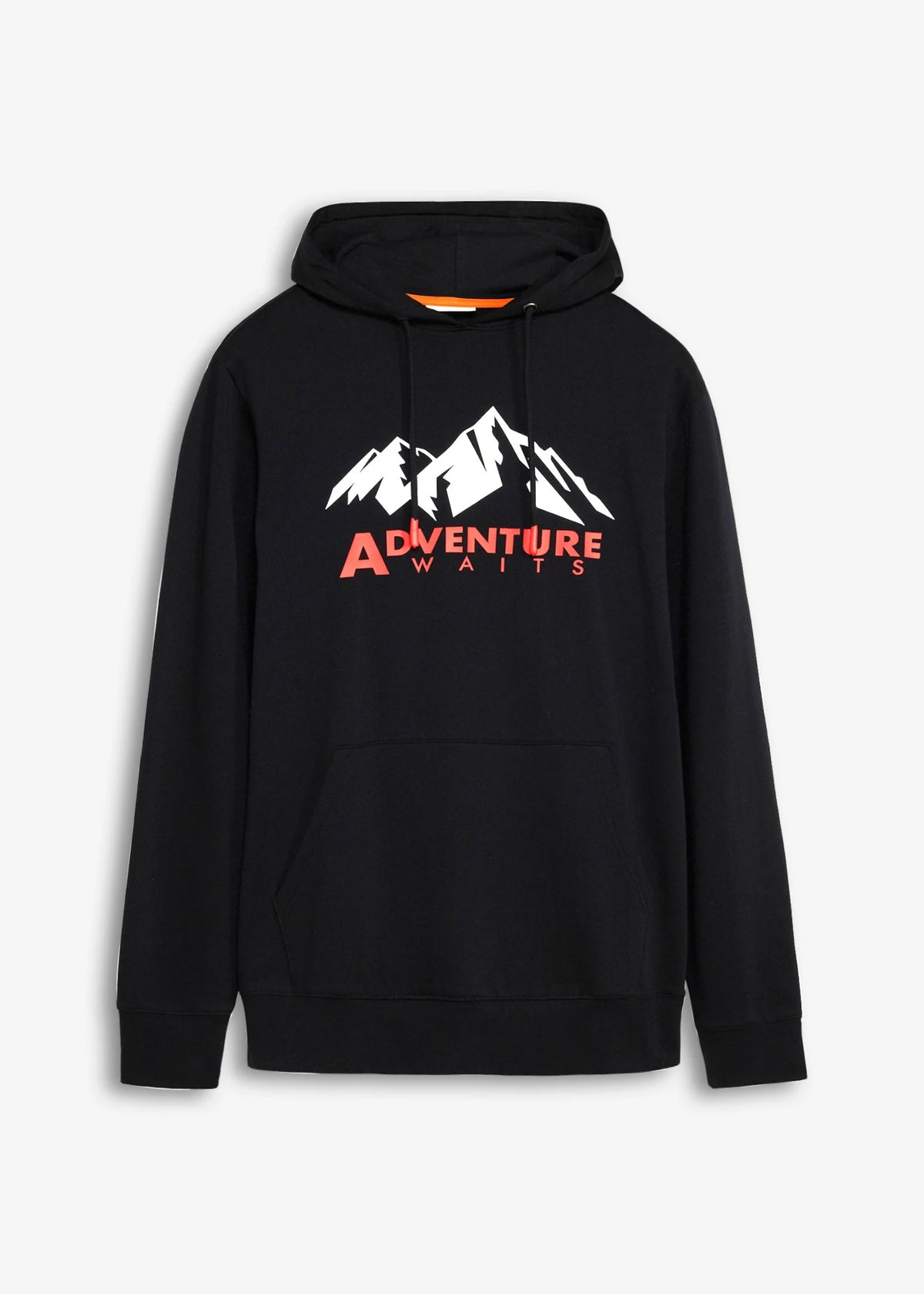 Men's Printed Hoodie in Black Print, view 1