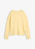 Women's Fitted Neoprene-Style Sweatshirt in Light Yellow, view 1