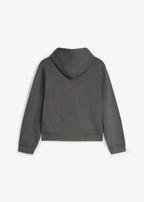 Girls' Soft Hooded Sweatshirt in Anthracite Print, view 2
