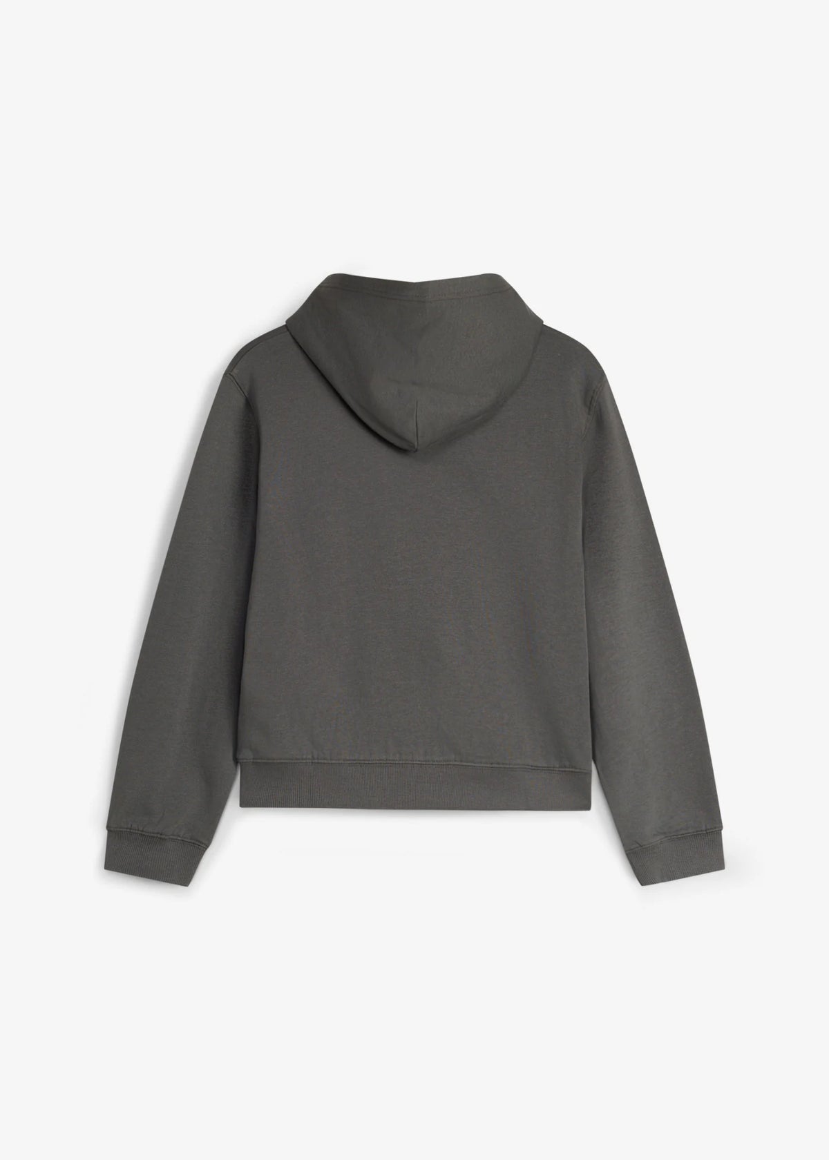 Girls' Soft Hooded Sweatshirt in Anthracite Print, view 2