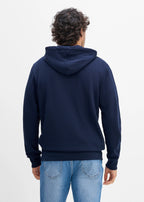 Men's Regular Fit Zip Hoodie in Dark Blue, view 3