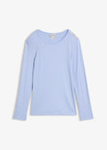 Women's Soft Long Sleeve Top in Pearl Blue, view 1