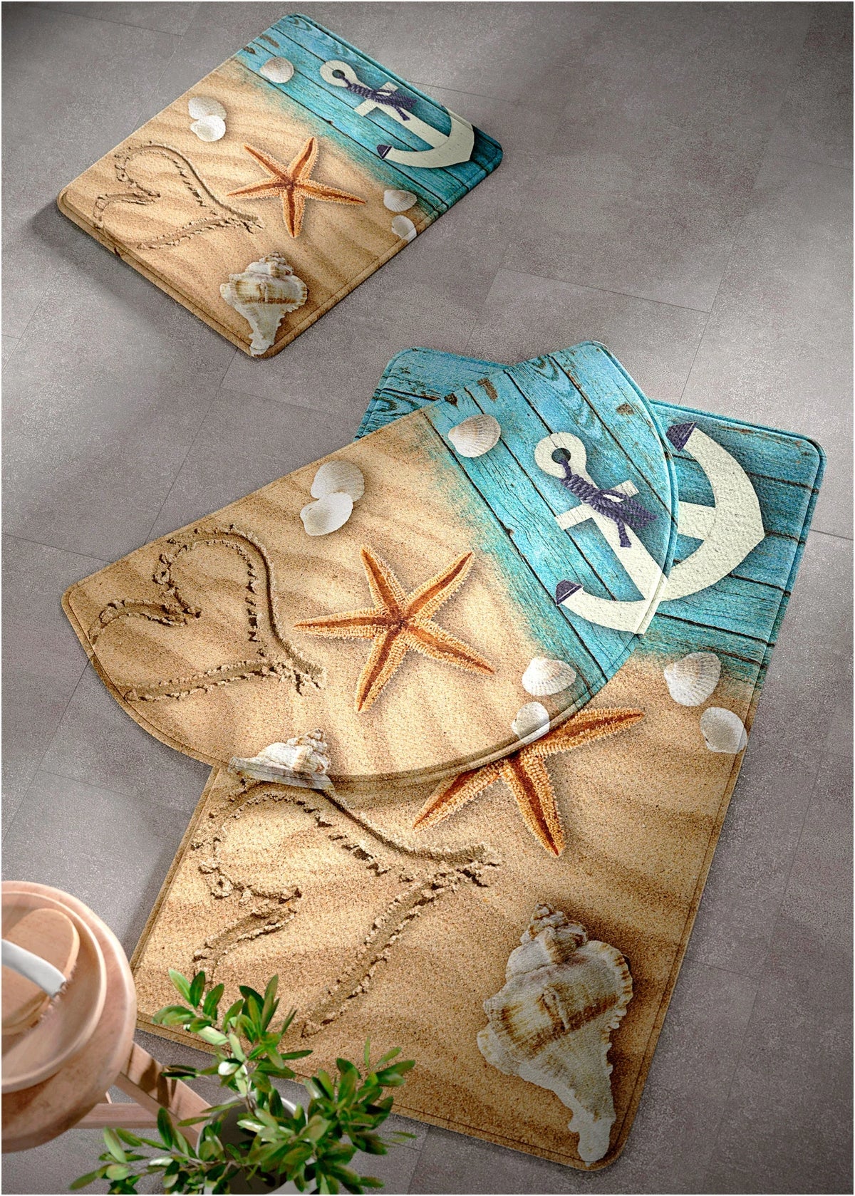 Memory Foam Bath Mat in Ecru, view 2