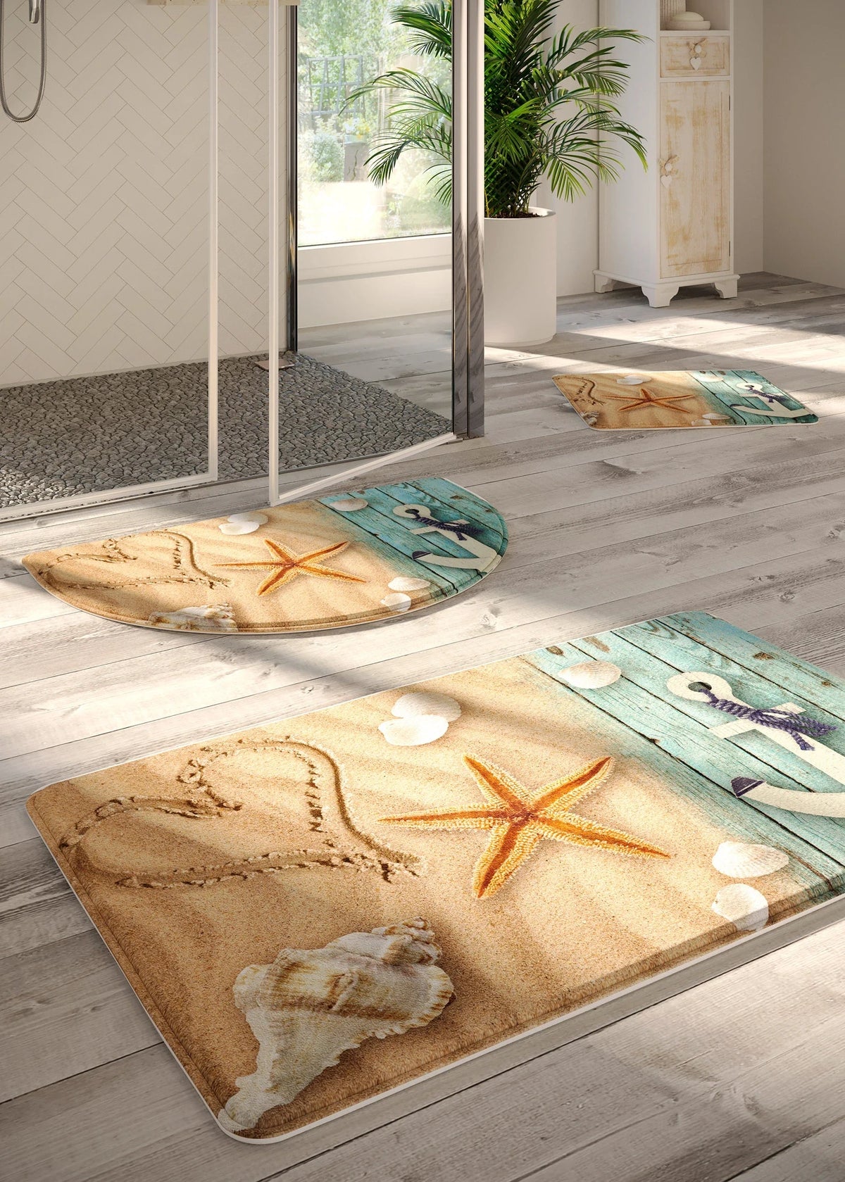 Memory Foam Bath Mat in Ecru, view 4