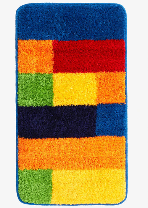 Colorful Striped Bath Mat in Multicolor Stripe, view 1