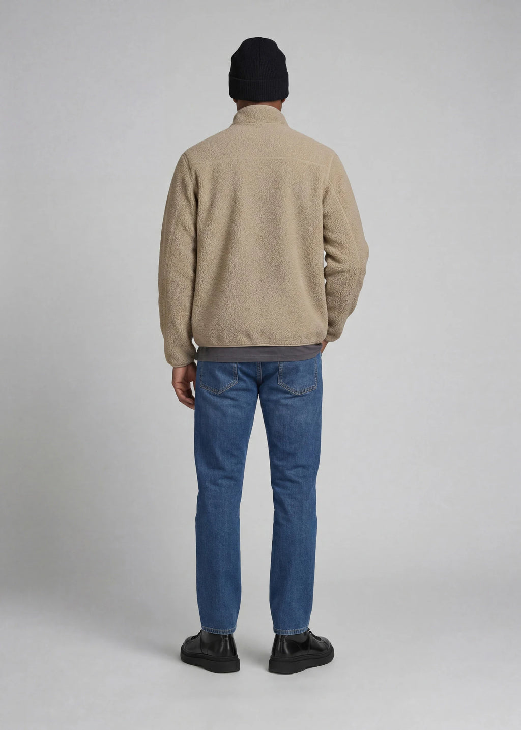 Men's JJ REBEL Sherpa Jacket in Light Brown, view 3