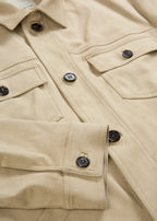 Men's Faux Suede Jacket in Muted Reed Green, view 2