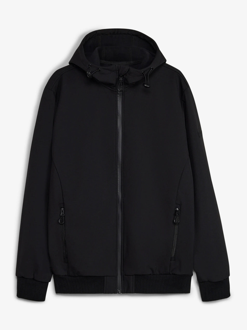 Men's Water-Repellent Softshell Jacket in Black, view 1