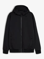 Men's Water-Repellent Softshell Jacket in Black, view 1