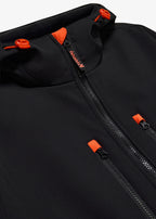 Men's Water-Repellent Softshell Jacket in Black, view 2