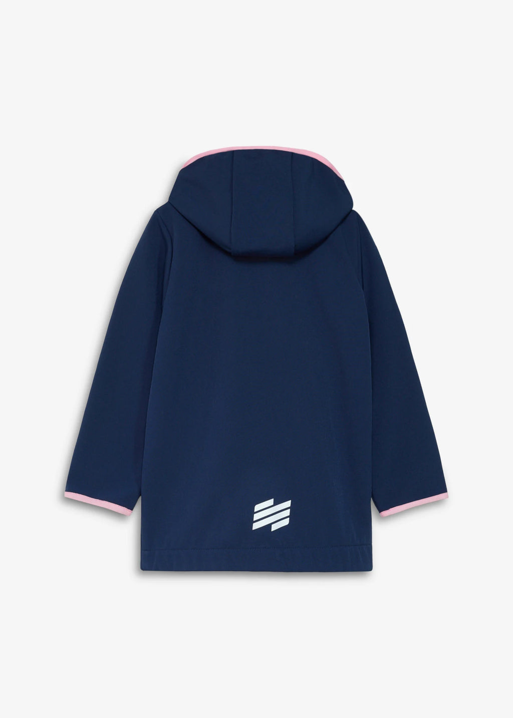 Girls' Lurchi Softshell Jacket with Contrast Details in Dark Blue and Pink, view 2