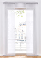 Sliding Sheer Curtain Panel, Including XXL Sizes in White, view 1