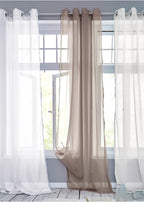 Lightweight Sheer Curtain Panel, 1 Piece in Taupe, view 2